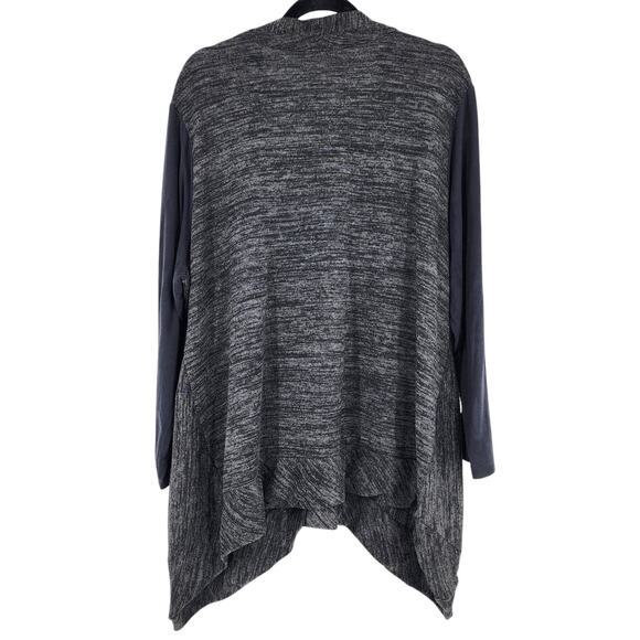 LOGO Lori Goldstein Knit Cardigan with Faux Suede Sleeves Size 2X Sweater - Picture 5 of 6